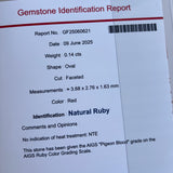 【非加熱 ピジョンブラッド】天然ルビー 天然ダイヤモンド リング