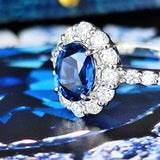 【非加熱 コーンフラワー】天然サファイア 天然ダイヤモンド リング