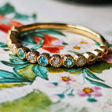 天然パライバトルマリン 天然ダイヤモンド リング