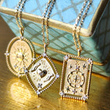 【タロットカード】恋人 天然ダイヤモンド 18金ネックレス