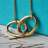 TIFFANY &Co ティファニー ダブルループネックレス 18金YG