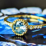 【カンチャナブリ産】天然サファイア 天然ダイヤモンド リング