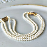 あこやベビーパール 2連ネックレス シェルカメオ