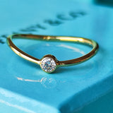 TIFFANY & CO. ティファニー シングルロウ 18金YG 8号 リング