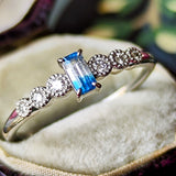 【お値下げ】ジンバブエ産 天然バイカラーユークレース 天然ダイヤモンド リング