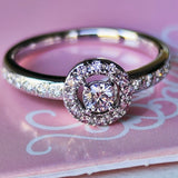 【ピンクダイヤ】TASAKI 田崎真珠 FANCY LIGHT PURPLISH PINK 18金WG リング