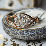 【ローズカット】天然ダイヤモンド 18金PG リング