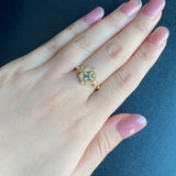 【童話シリーズ 白雪姫】セミオーダーリング 天然パライバトルマリン 天然ダイヤモンド