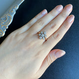 フランス アンティーク 天然ダイヤモンド オールドマインカット 馬の頭の刻印 リング