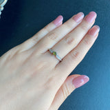 【お値下げ】天然クロムスフェーン 天然ダイヤモンド リング