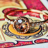 天然アンダリュサイト 天然ダイヤモンド リング