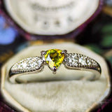 【お値下げ】天然クロムスフェーン 天然ダイヤモンド リング