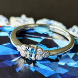 【ジンバブエ産】天然バイカラーユークレース 天然ダイヤモンド リング