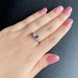 【お値下げ】イギリス アンティーク 合成サファイア リング