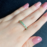 【お値下げ】天然グリーントルマリン ハーフエタニティリング