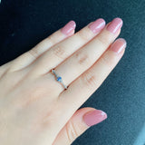 天然ベニトアイト 天然ダイヤモンド リング