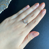 【お値下げ】天然ダイヤモンド 月のモチーフ プラチナ リング