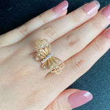 GUCCI グッチ ル マルシェ デ メルヴェイユ ダイヤモンド 蝶モチーフ リング