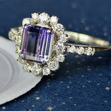 【お値下げ】天然バイカラーゾイサイト 天然ダイヤモンド リング