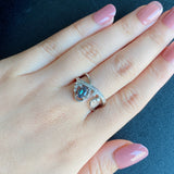 天然アレキサンドライト 0.41ct 天然ダイヤモンド リング