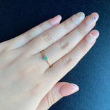 天然パライバトルマリン ハートモチーフ 18金リング