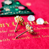 天然ダイヤモンド ペアシェイプ 18金ピアス