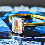 天然アンデシンラブラドライト リング