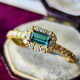 【お値下げ】天然インディゴライトトルマリン 天然ダイヤモンド リング