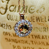 天然アンダリュサイト 天然ダイヤモンド ネックレス