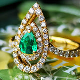 【コロンビア産】天然エメラルド 天然ダイヤモンド リング