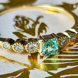 【アフガントルマリン】天然トルマリン 天然ダイヤモンド リング