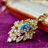 天然パライバトルマリン 天然ダイヤモンド ネックレス