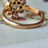 フランス アンティーク 天然ダイヤモンド オールドマインカット 馬の頭の刻印 リング