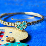 天然パライバトルマリン ハートモチーフ リング