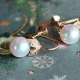 MIKIMOTO ミキモト あこや真珠 ヴィンテージイヤリング 14金