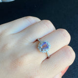 【お値下げ】天然バイカラーゾイサイト 天然ダイヤモンド リング