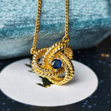 TIFFANY &Co ティファニー ツイストノットネックレス サファイア