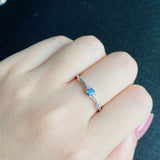 天然ベニトアイト 天然ダイヤモンド リング