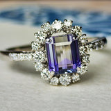 【お値下げ】天然バイカラーゾイサイト 天然ダイヤモンド リング