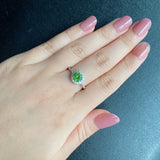 【大粒 1.12ct】天然デマントイドガーネット 天然ダイヤモンド リング