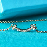 TIFFANY &Co ティファニーTスマイル ミニ ダイヤモンド 18金PG ネックレス