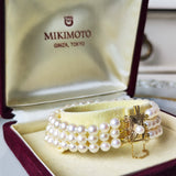 MIKIMOTO ミキモト あこや真珠 3連ブレスレット