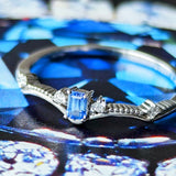 天然ベニトアイト 天然ダイヤモンド リング