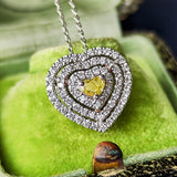 【お値下げ】カラーダイヤ FANCY INTENSE YELLOW VS2 ネックレス