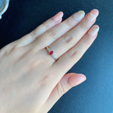 【非加熱 ピジョンブラッド】天然ルビー 天然ダイヤモンド リング
