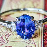 天然タンザナイト 天然ダイヤモンド リング