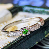 天然デマントイドガーネット 天然ダイヤモンド リング