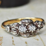 【お値下げ】フランス アンティーク 天然ダイヤモンドリング