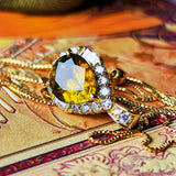 天然スフェーン 天然ダイヤモンド ネックレス