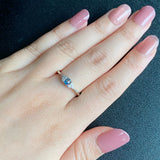 【ジンバブエ産】天然バイカラーユークレース 天然ダイヤモンド リング